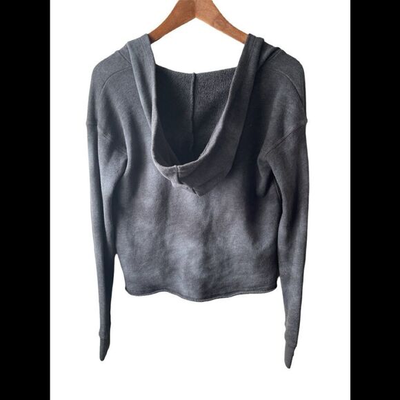 AMERICAN Eagle slightly cropped tie dye tie front pullover hoodie size XS - Picture 2 of 8